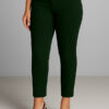 Textured Knitted Slimfit Pant-Olive Green
